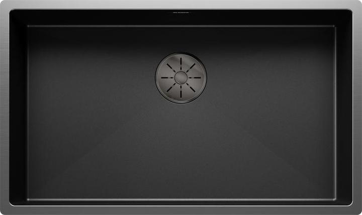 Actual product image Blanco CLARON 700-U Dark Steel Edition | stainless steel | installation type: undermount | without drain (Undermount sink, 74 cm, 44 cm)