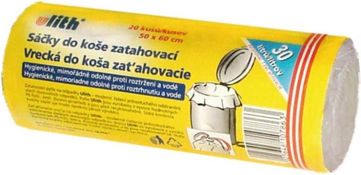 Actual product image Wimex.eu 20x bin liners (HDPE) with drawstring white 50 x 60 cm 30L (20 x, 30 l)