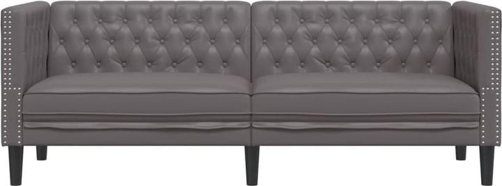 Image du produit VidaXL Canapé Chesterfield 3 places Fauteuil Canapé rembourré Gris Similicuir (Chesterfield)