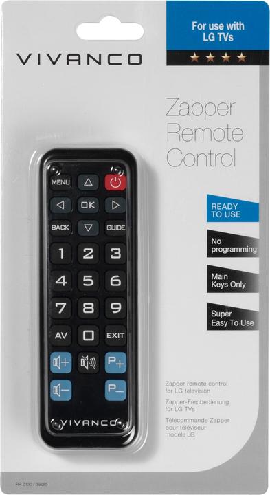 Produktbild Vivanco RR Z 130 für LG (Gerätespezifische Fernbedienung)