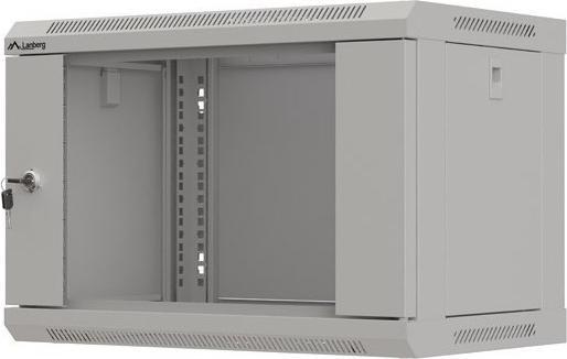Actual product image Lanberg Rack-Schrank 19 6HE 540x350 grau mit Glastür (Flat Pack) (10.86 RU, 19 inch rack)