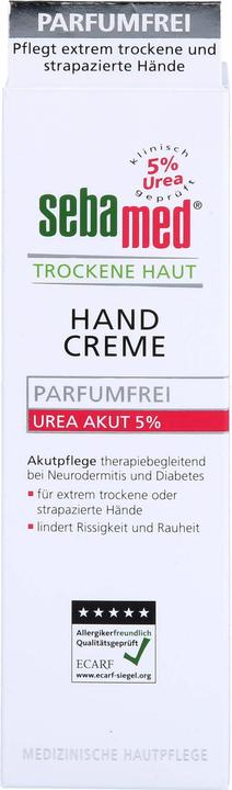 Actual product image Sebamed Dry Skin Fragrance Free Hand Cream Urea 5%, 75 ml Cream (75 ml)