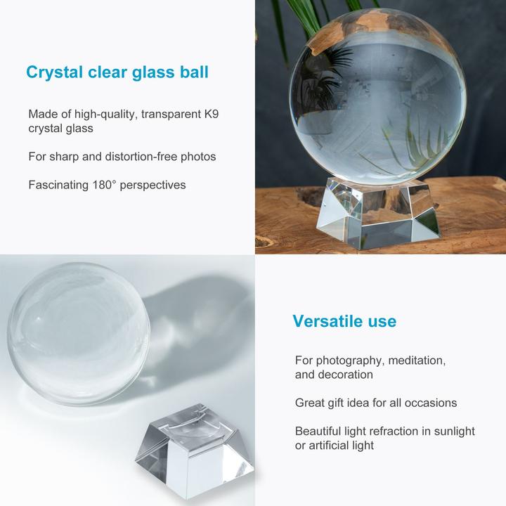 Produktbild Intirilife Glaskugel mit Ständer 130 mm