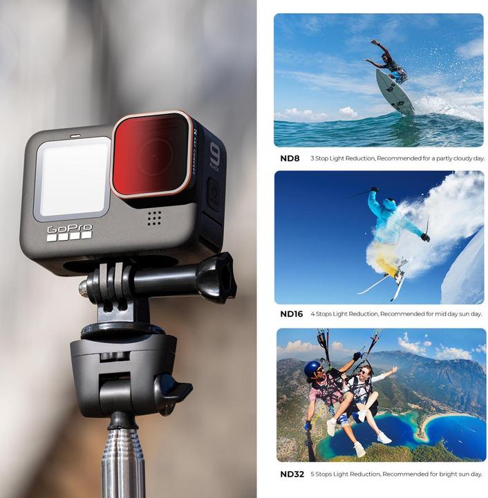 Actual product image K&F Concept Filters CPL+ND (8/16/32/64/1000) Kit for Hero 9 / Hero 10 (GoPro Hero 9, Hero 10)