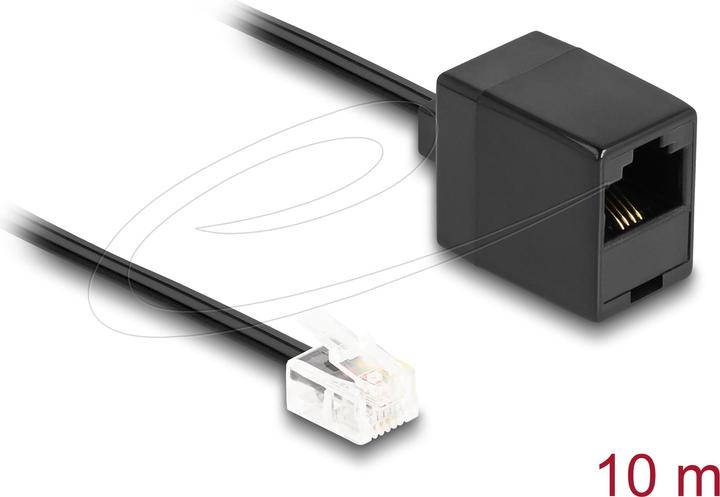 Image du produit Delock Câble téléphonique RJ11 mâle vers RJ45 femelle noir 10 m