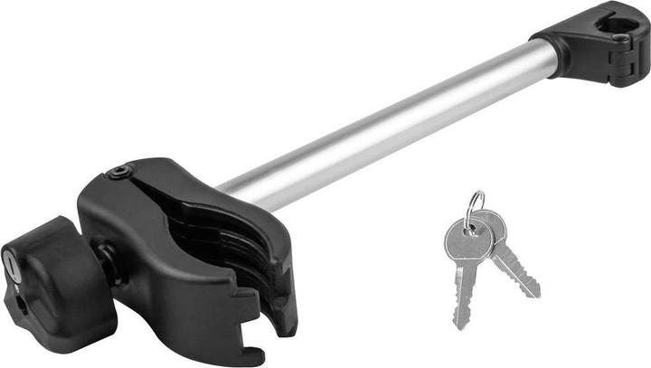 Eufab Abnehmbarer Rahmenhalter, lang, abschliessbar, ø 2.5 cm (Black)