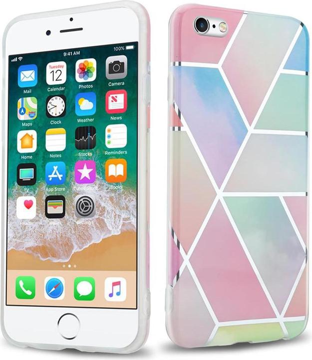 Actual product image Cadorabo IMD TPU Colorful Marble Cover (Apple iPhone 6)