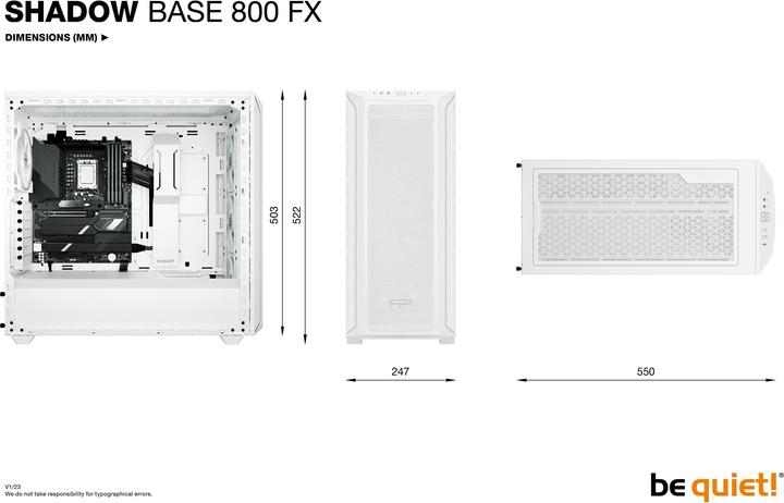 Actual product image be quiet! Shadow Base 800 FX (ATX, Mini-ITX, mATX)