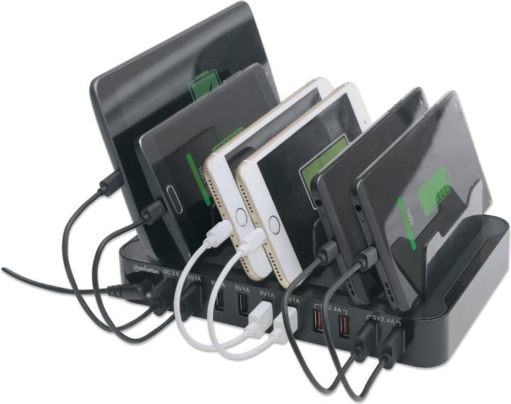 Actual product image Manhattan USB charging station (76 W)
