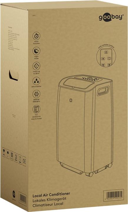 Produktbild Goobay Lokales Klimagerät 9000 BTU/2600 W mit Fernbedienung und Timer (20 m², 9000 BTU/h)