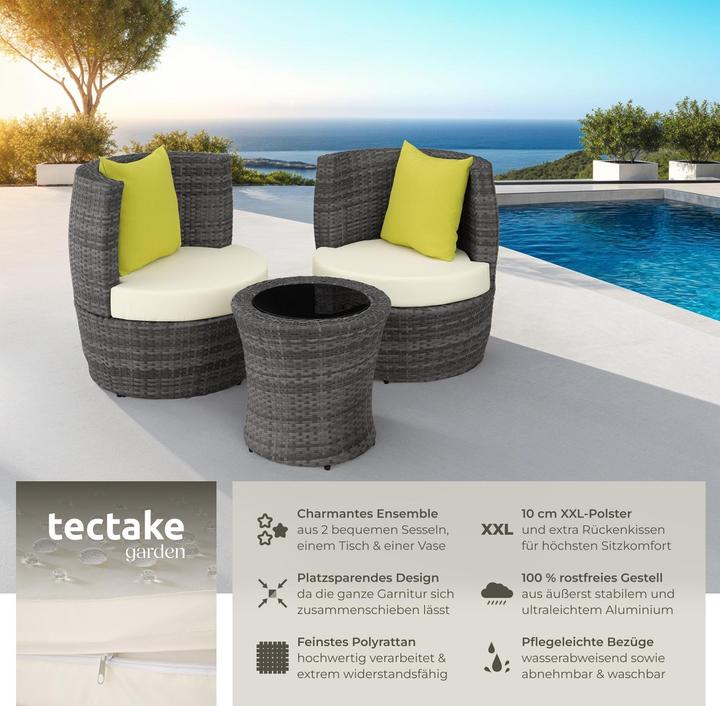 Actual product image tectake Rattan seating group Nice