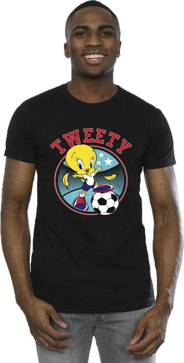 Actual product image Looney Tunes Mens Tweety Football Circle T-Shirt (XL)