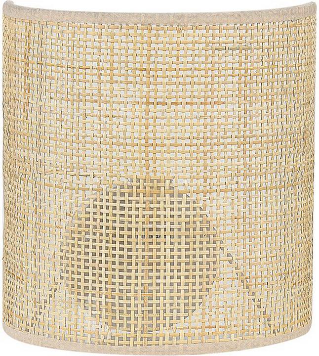 Actual product image Beliani Wall Lamp Rattan natural-coloured semicircular CARIO (E27)