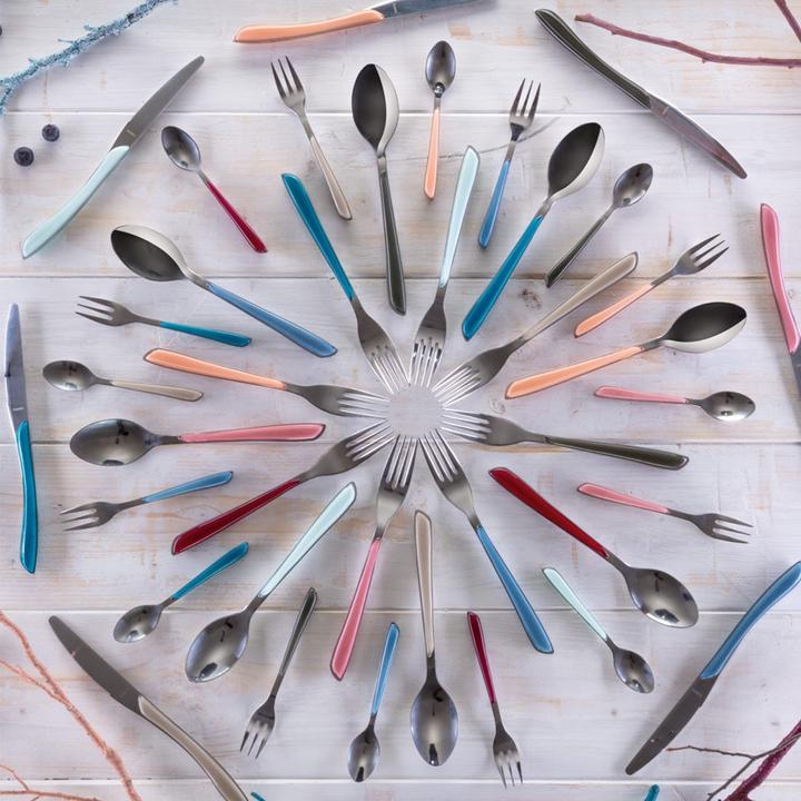 Produktbild Kuppels PRISMA Besteckset 24-teilig, dunkelgrau, hochglanzpoliert, für 6 Personen (24 Stück, Besteck Set)