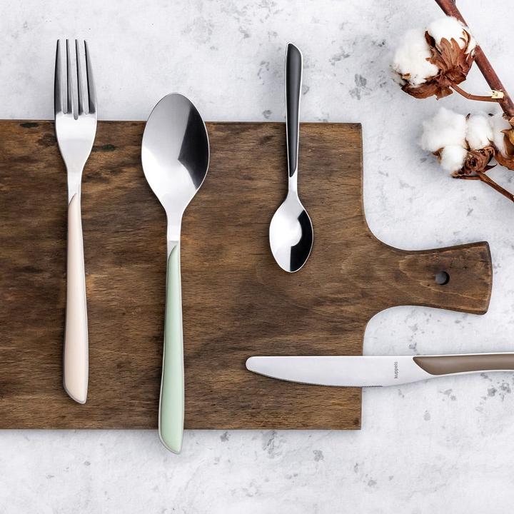 Produktbild Kuppels PRISMA Besteckset 24-teilig, schiefergrau, satiniert, für 6 Personen (24 Stück, Besteck Set)