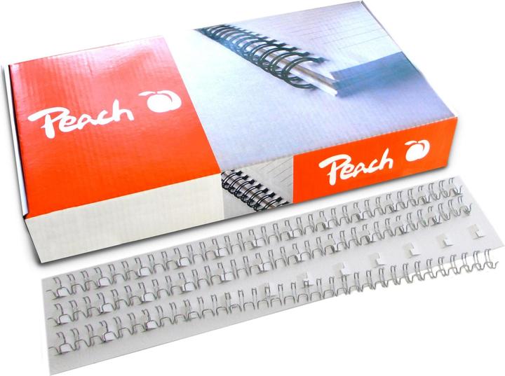 Peach Drahtbinderücken 6mm silber