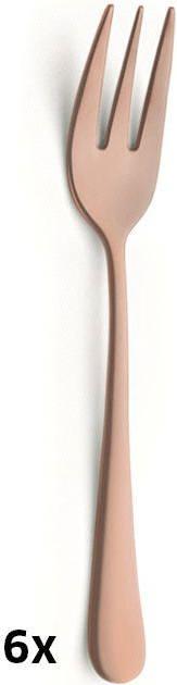 Image du produit Amefa Fourchette à gâteau Set 6 pièces PVD cuivre 1410 Austin (6 pièce(s), Fourche)