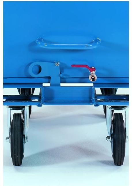 Immagine prodotto Fetra Cassone ribaltabile per trucioli RAL 7035 con rubinetto di scarico (750 kg)