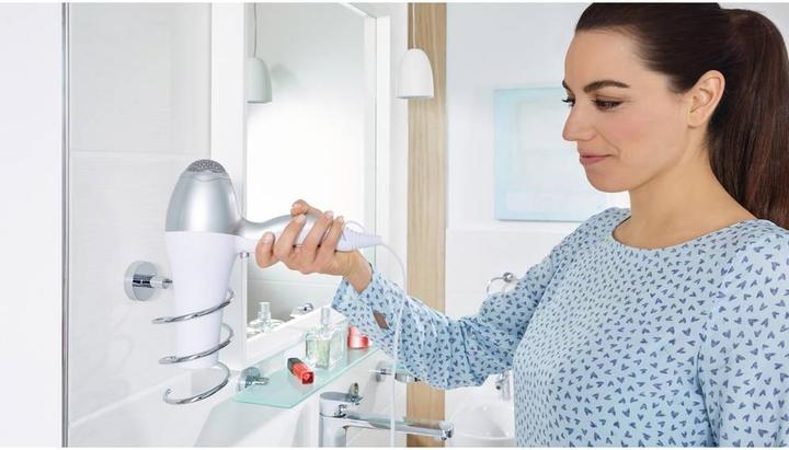 Actual product image tesa SMOOZ hairdryer holder incl. adhesive solution without drilling