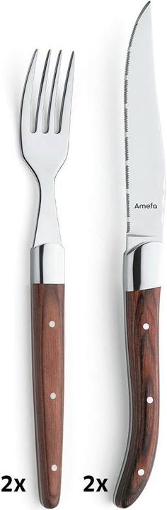 Actual product image Amefa Steak cutlery set 4 pieces wood 2520 Royal Steak (4 Piece, Knife)