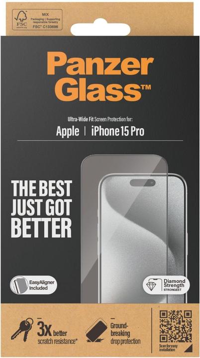 Produktbild PanzerGlass Ultra-Wide Fit (1 Stück, Apple iPhone 15 Pro)