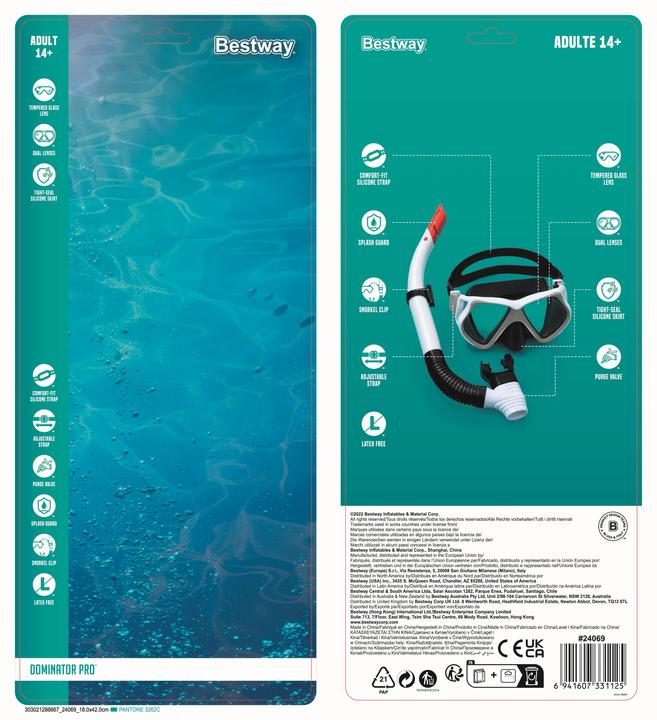 Produktbild Bestway Tauchset Black Mask Schnorchel 24069