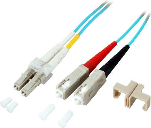 Actual product image EFB Elektronik Duplex Jumper LC/SC 50/125µ,0,5 Meter, ECOFIBER, OM3, LSZH (O0314.0,5) (S/UTP, CAT7, 0.50 m)