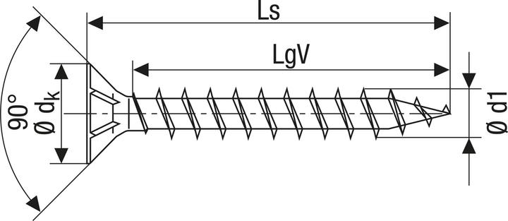 Produktbild Spax Spanplattenschrauben SK T10 3,0x16 mm (1000 Schrauben pro Stück)