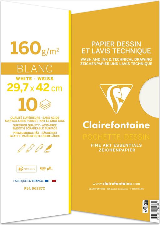 Produktbild Clairefontaine Kunstunterricht (160 g/m², 10 x)