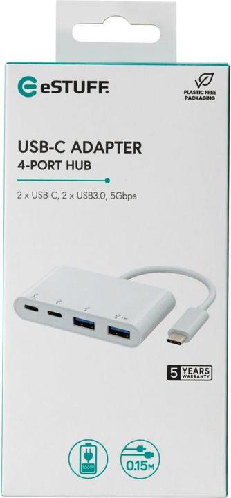 Immagine prodotto eSTUFF Hub USB-C (USB-C, 4 Porti)