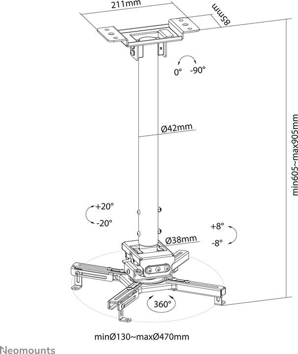 Produktbild Neomounts Projector Ceiling Mount (Dach)