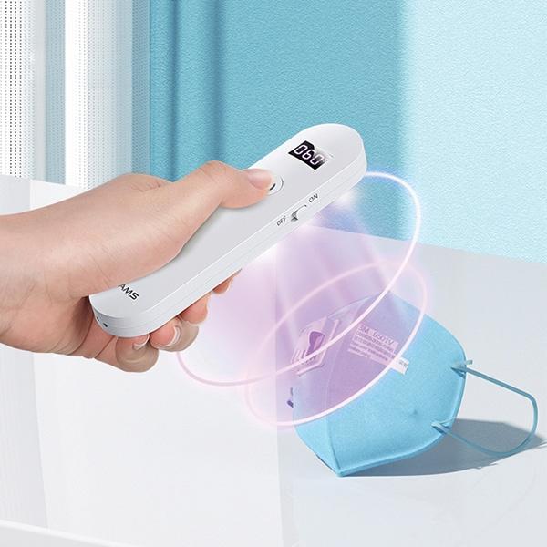 Actual product image Usams Lampa dezynfekująca mini UV-C ręczna sterylizator biały/white ZB159XDD01 (US-ZB159)