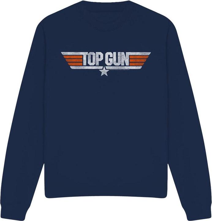 Actual product image Top Gun Unisex Adult Distressed Logo Sweatshirt (L)