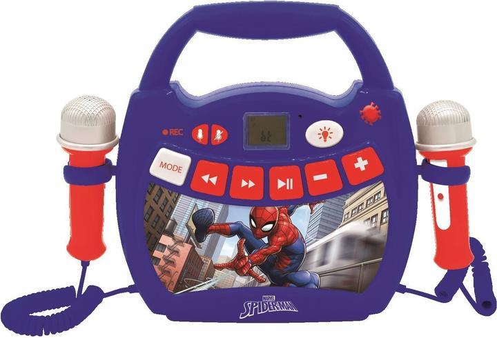 Image du produit Lexibook MP320SPZ Lecteur karaoké numérique portable Spider-Man pour microphones enfants, effets lumineux