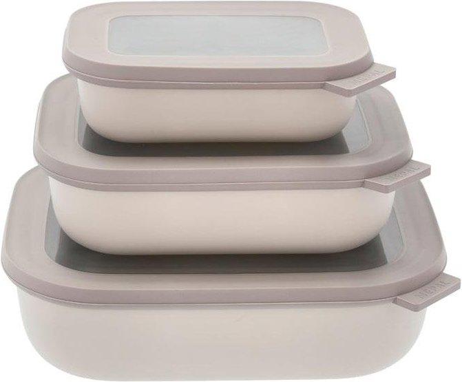 Produktbild Rosti Mepal Mepal - Cirqula Low Rect Bowl Set​ - Nordic White (14598) (3.50 l)