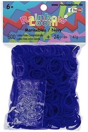 Actual product image Rainbow Loom Rubber bands navy blue jelly (600 pcs.)