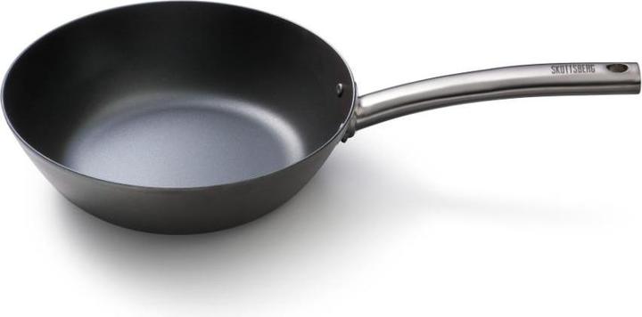 Produktbild Skottsberg Wok Carbonstahl, 24 cm Durchmesser, Edelstahlgriff (24 cm, Wok Pfanne, Carbonstahl)