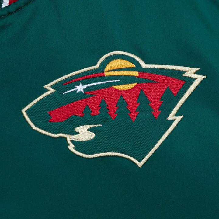Actual product image Mitchell & Ness M&N Heavyweight Satin Veste NHL Minnesota Wild (L)