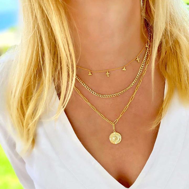 Immagine prodotto Candy Collana Sia, argento 925, placcata oro (Argento 925, Placcato oro 18k, 38 - 41 cm)