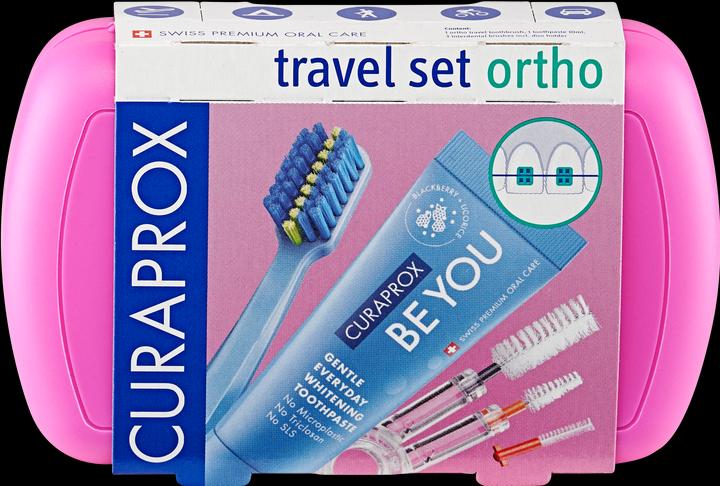 Image du produit Curaprox Kit de voyage Ortho rose (Souple, 1 x)