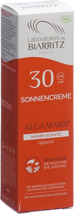 Actual product image Laboratoires de Biarritz Alga Maris Organic Sunscreen (Sun cream face, SPF 30, 50 ml, 81 g)