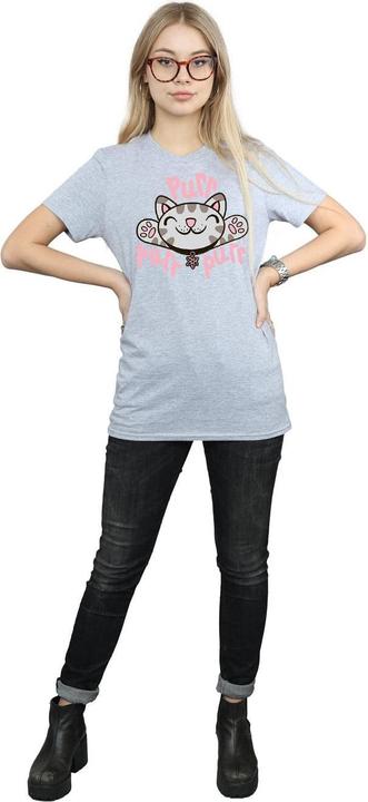 Image du produit Big Bang Theory Femme/Les femmes - T-shirt boyfriend en coton doux Kitty Purr (3XL)