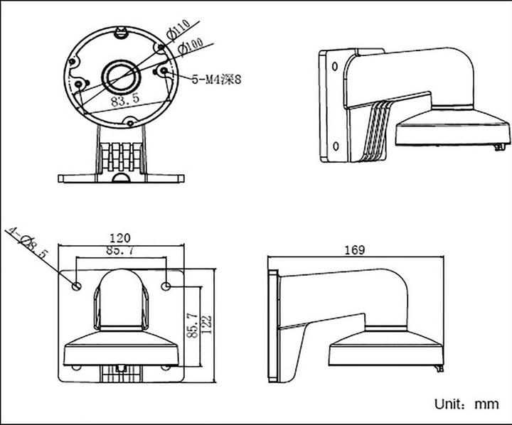 Actual product image Hikvision DS-1272ZJ-110 (Mounting kit)