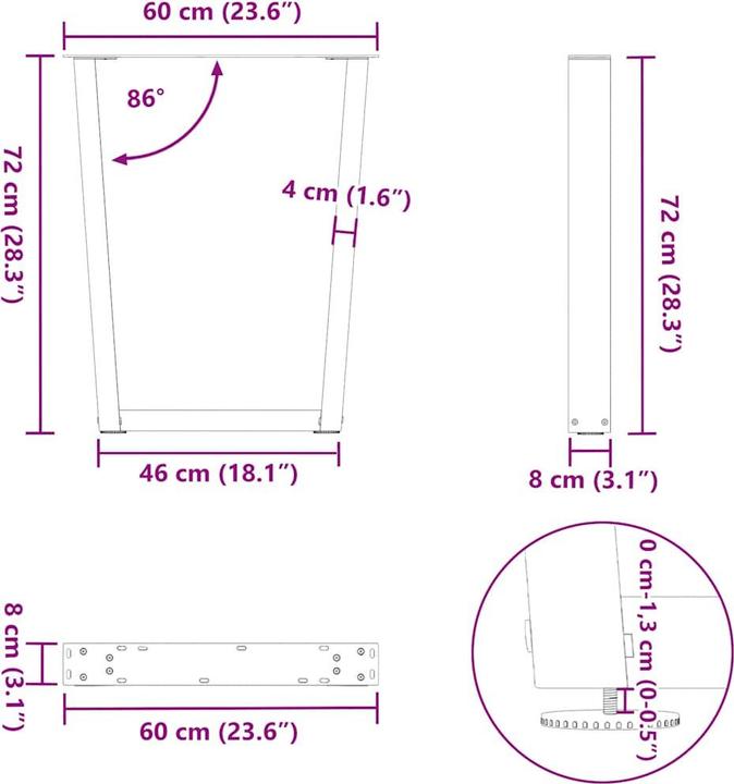 Image du produit VidaXL Madlene (50 x 31 x 60 cm)