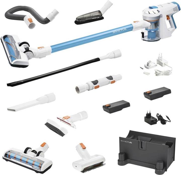 Actual product image Genius X7 Cordless Vacuum Cleaner Deluxe Set, 23 pcs. with EU Plug, Turquoise White