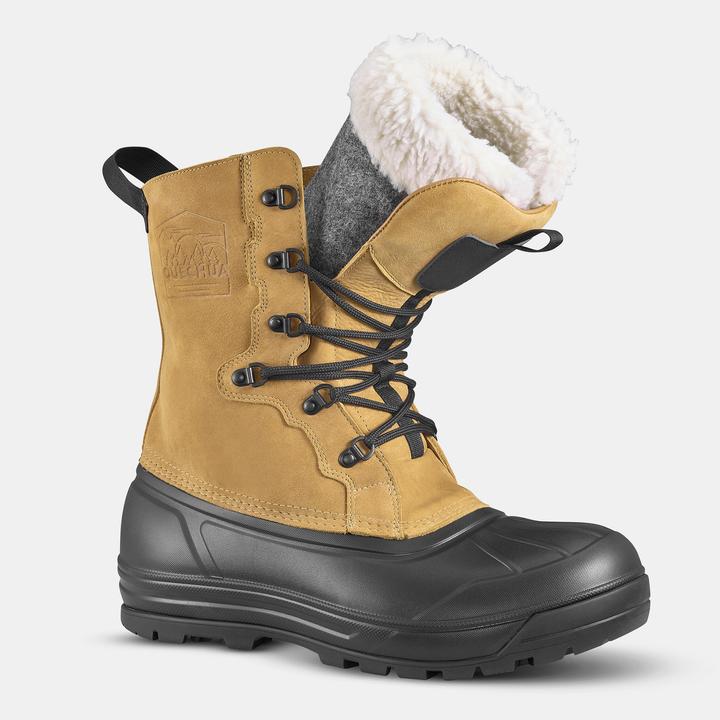 Image du produit Quechua Bottes de neige hommes cuir avec lacets chaud imperméable randonnée hivernale - SH900 (42)