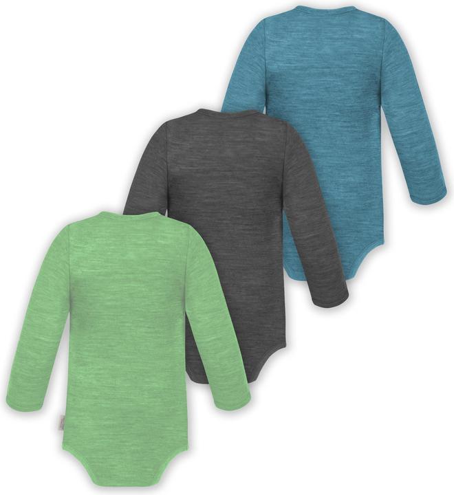Immagine prodotto Normani Confezione da 3 pezzi di body a maniche lunghe in merino per bambino e bambina - 9355 (68)