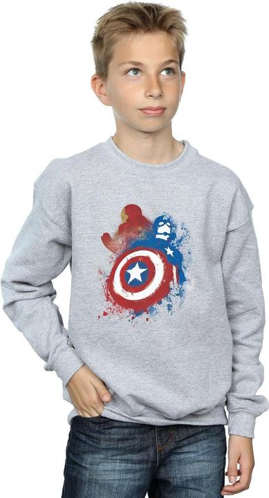 Image du produit - Sweat CAPTAIN AMERICA CIVIL WAR PAINTED VS IRON MAN - Garçon (152, 158)