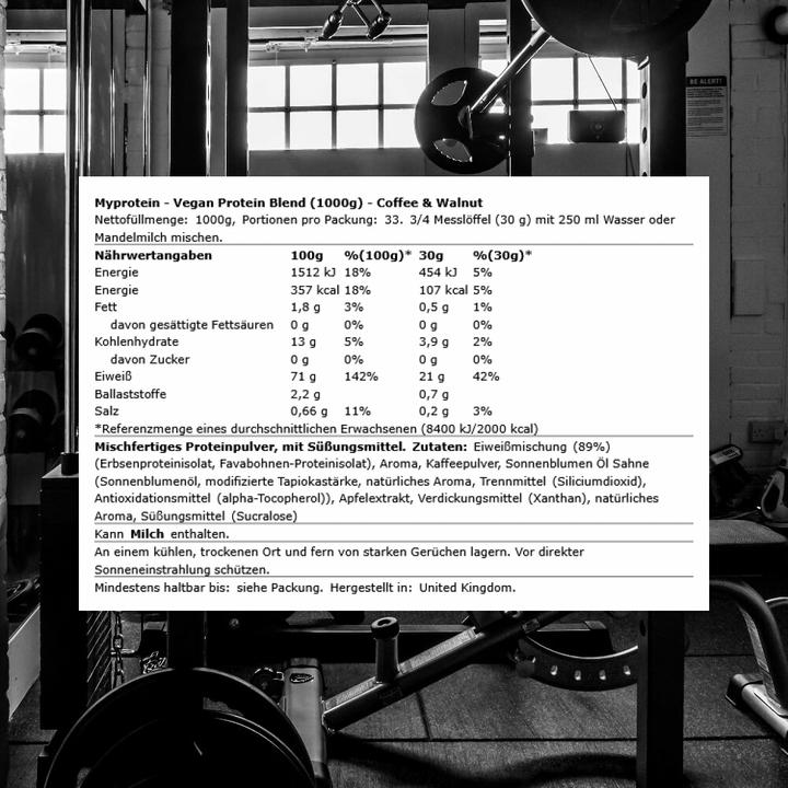 Image du produit MyProtein Mélange de protéines végétaliennes (Café, Noyer, Chocolat, Coffee-Walnut, 1 pcs, 1000 g)