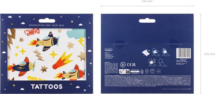 Image du produit Partydeco Tattoo Set Flugzeug